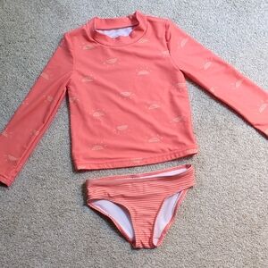 Carter's Orange Suns Rashguard Swim Set